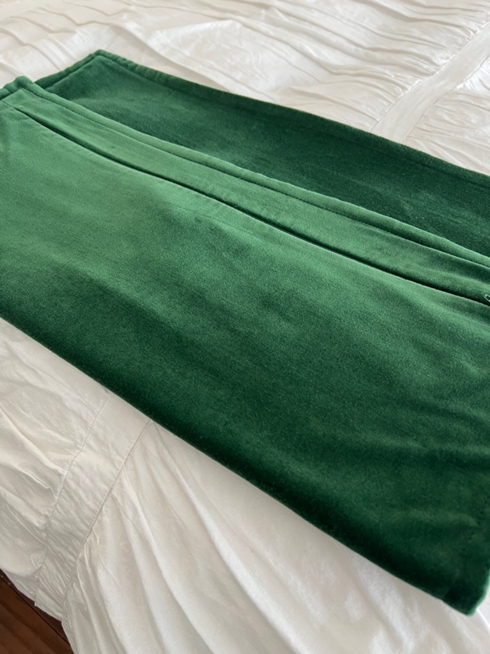 Crate&Barrel Emerald Green Velvet pillow cover